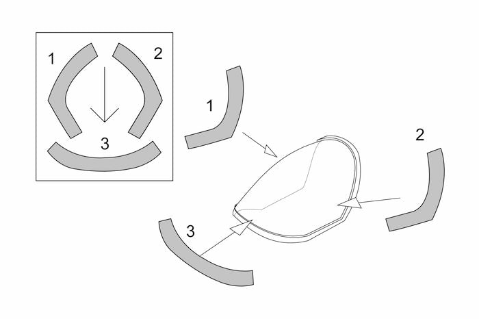 Brengun BRL48120 1:48 Messerschmitt Me P.1103 Rocket Fighter Canopy Mask