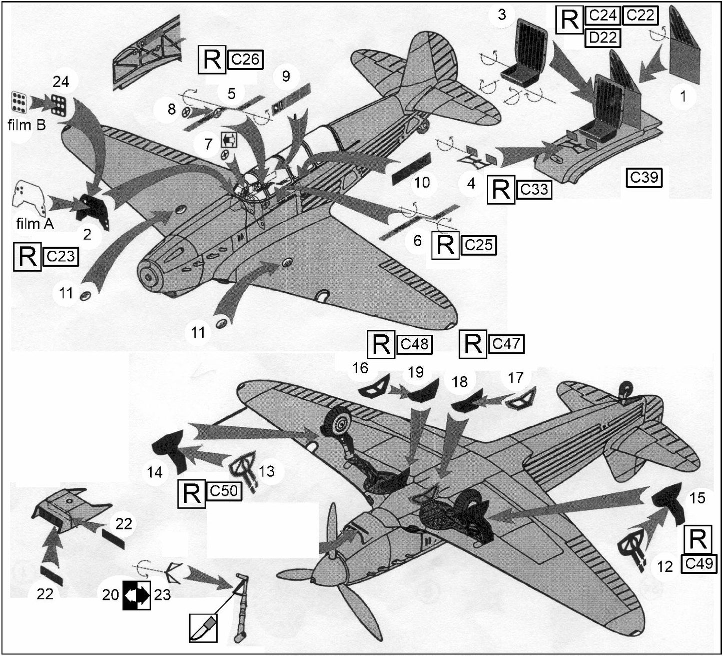 Brengun BRL48173 1:48 Yakovlev Yak-7A Detail Set