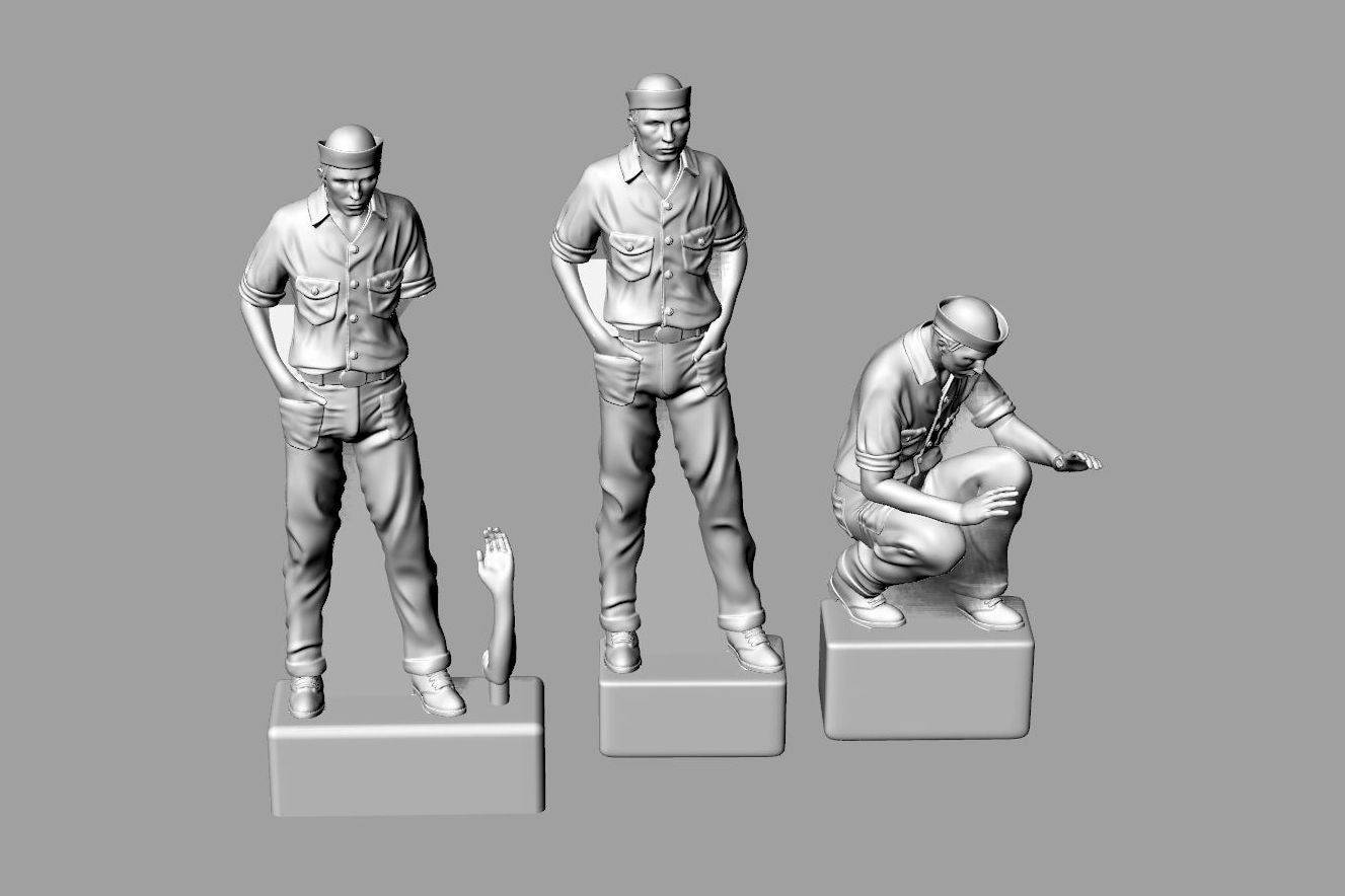 Brengun BRL48181 1:48 US Navy Sailors for WW2 Dioramas figurines