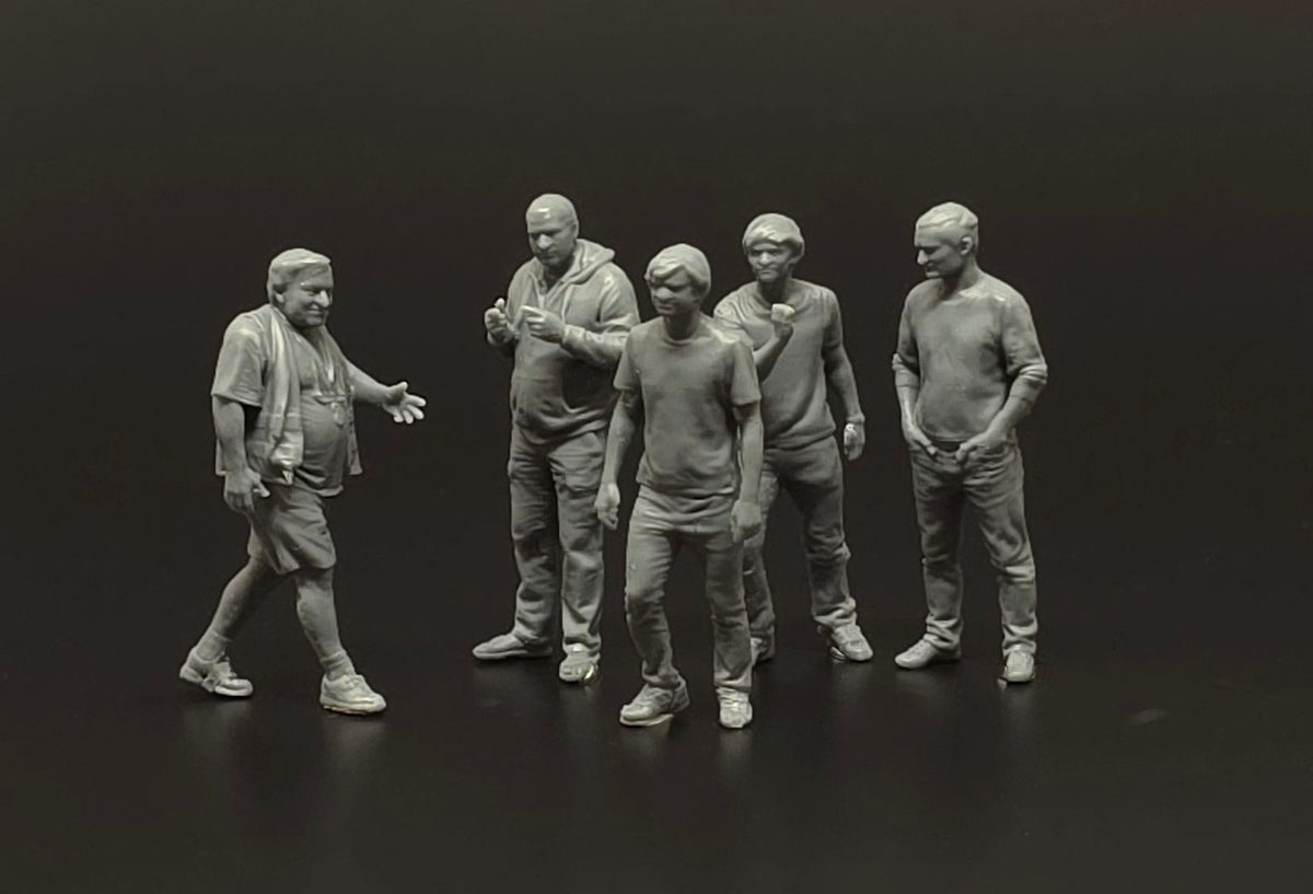 Brengun BRL48188 1:48 Aero Club members-5 figures (3D print) 3D printed figures of aeroclub members