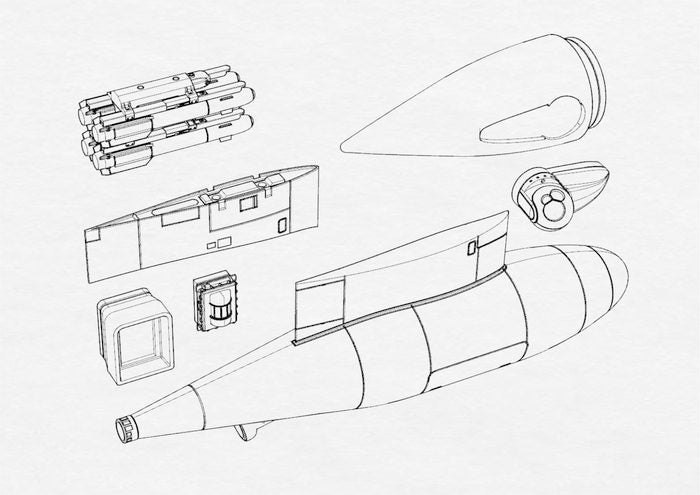 Brengun BRL72172 1:72 Lockheed KC-130J Harvest Hawk Resin Conversion Set