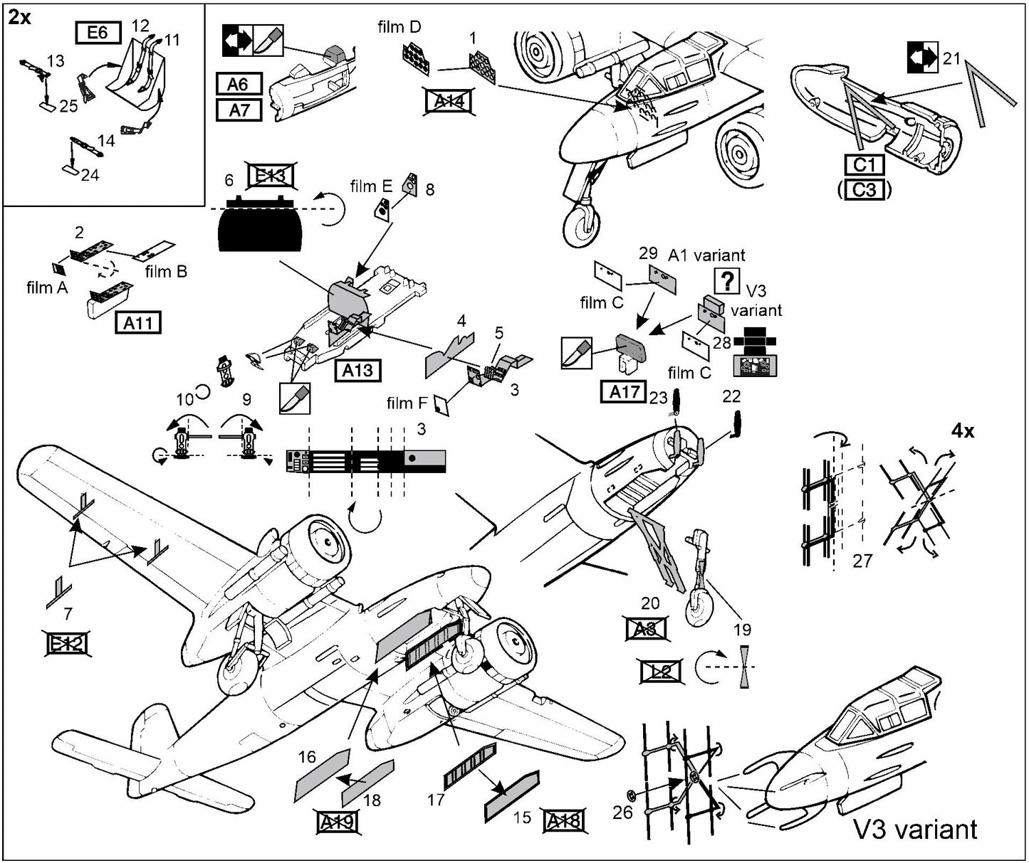 Brengun BRL72277 1:72 Focke-Wulf Ta-154 Detail Set