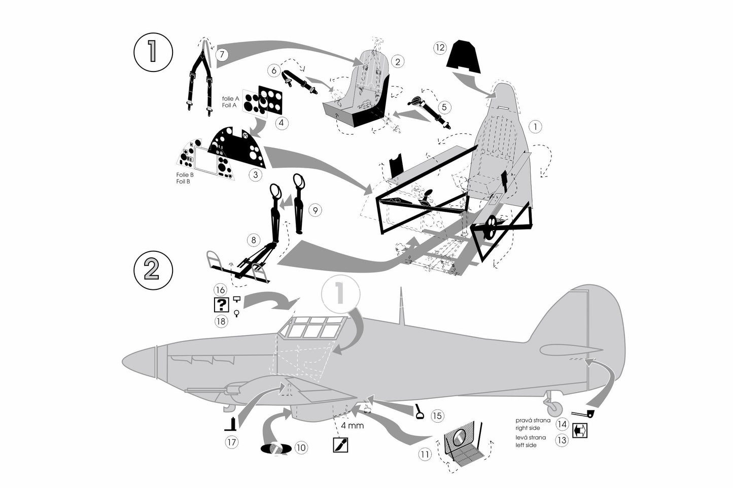 Brengun BRL72279 1:72 Hawker Hurricane Mk.IIC Detail Set