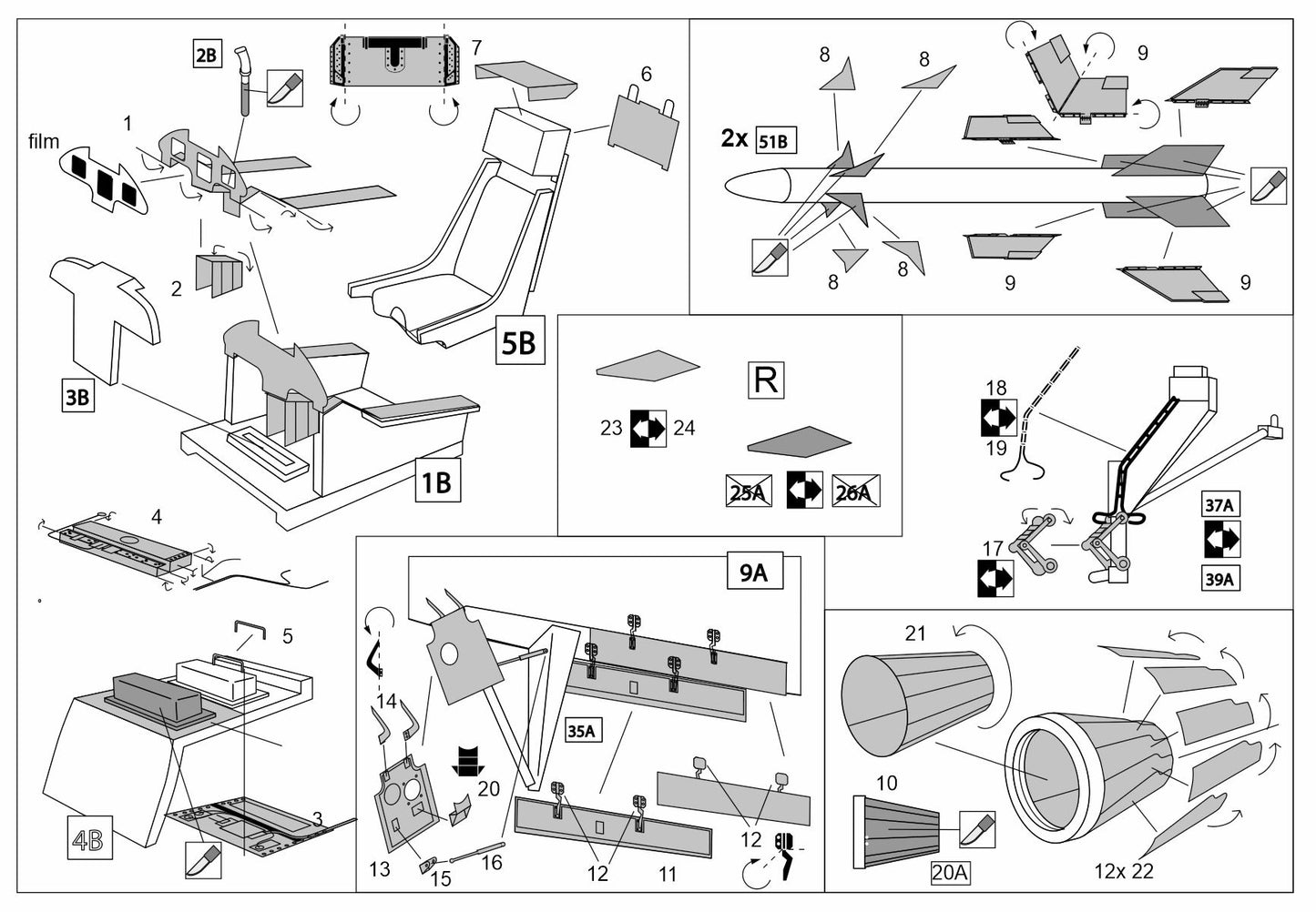 Brengun BRL72285 1:72 JAS-39 Gripen Detail Set for Italeri kits