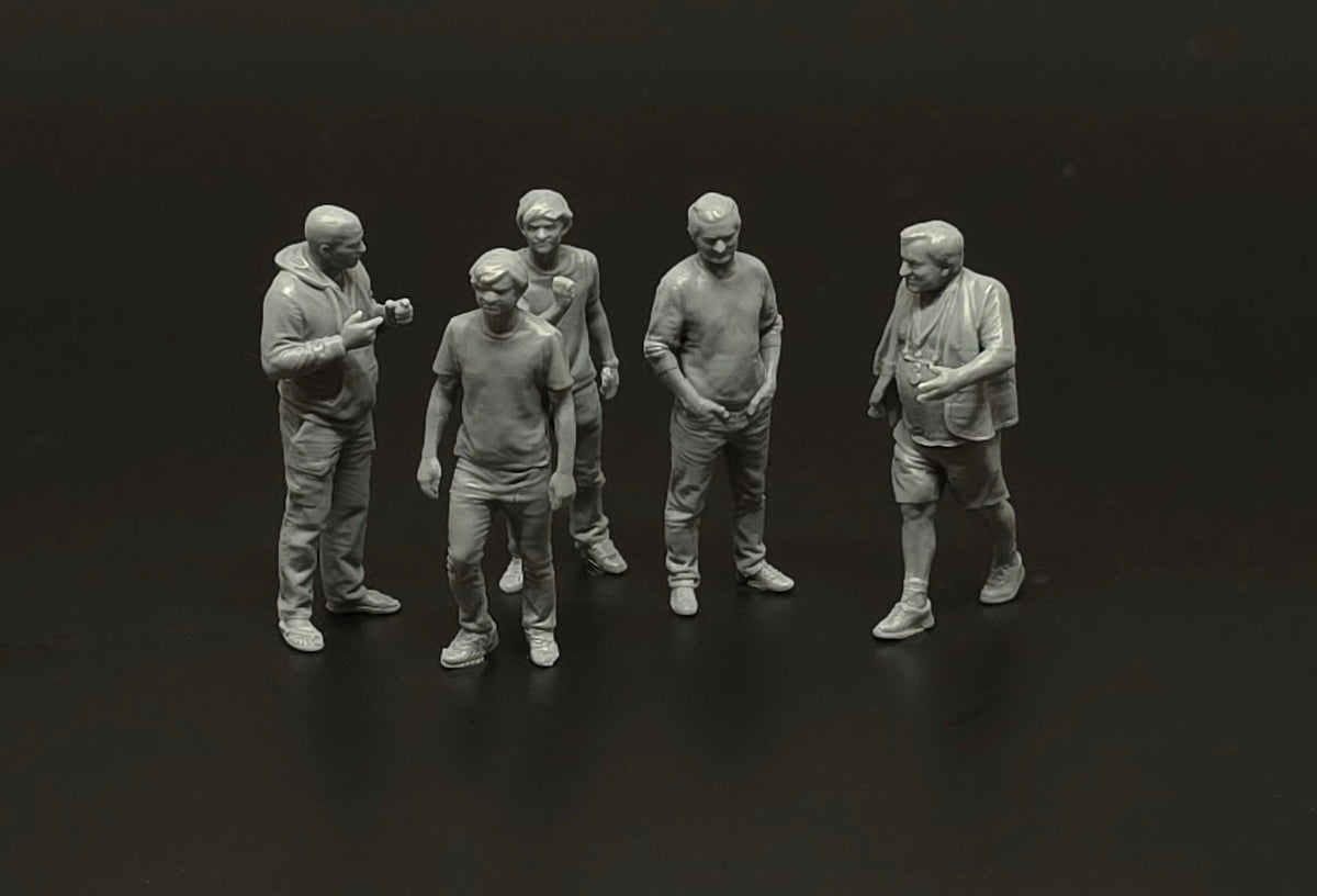 Brengun BRL72302 1:72 Aero Flying club members-5 figures (3D print)	3D printed figures of aeroclub members