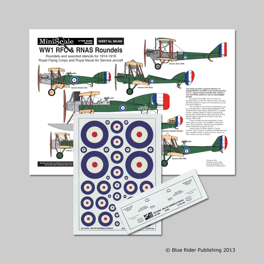 Blue Rider BR-MS006 1:144 RFC/RNAS Roundels (Royal Flying Corps and Royal Naval Air Service roundels)