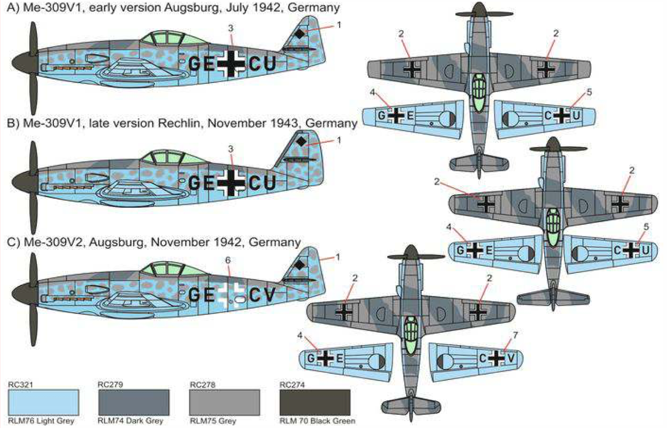 Brengun BRP144015 1:144 Messerschmitt Me-309V-1/2