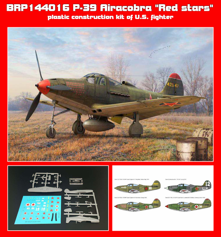 Brengun BRP144016 1:144 Bell P-39 Airacobra 'Red Stars'