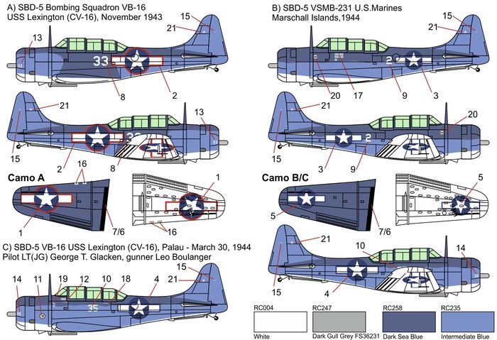 Brengun BRP144019 1:144 Douglas SBD-5 Dauntless 'Pacific Theatre'