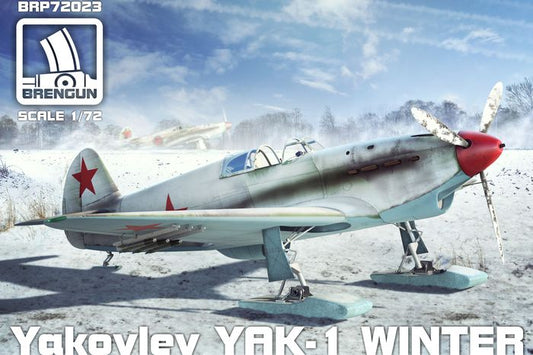 Brengun BRP72023 1:72 Yakovlev Yak-1 Winter Version on Ski's