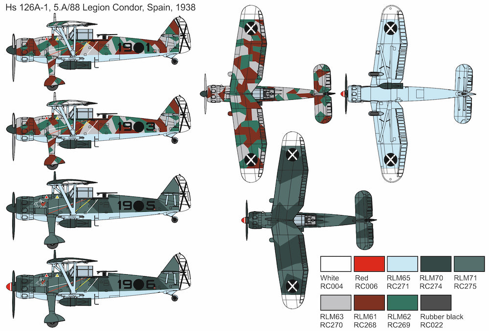 Brengun BRP72044 1:72 Henschel Hs-126A-1 "Superpava" Legion Condor