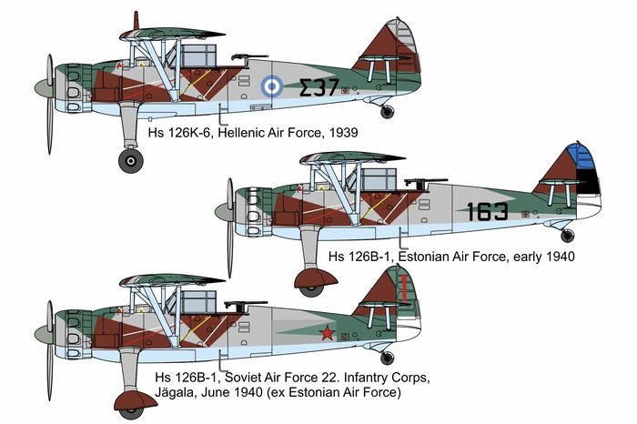 Brengun BRP72047 1:72 Henschel Hs-126K6/B1 Greece-Estonia-USSR