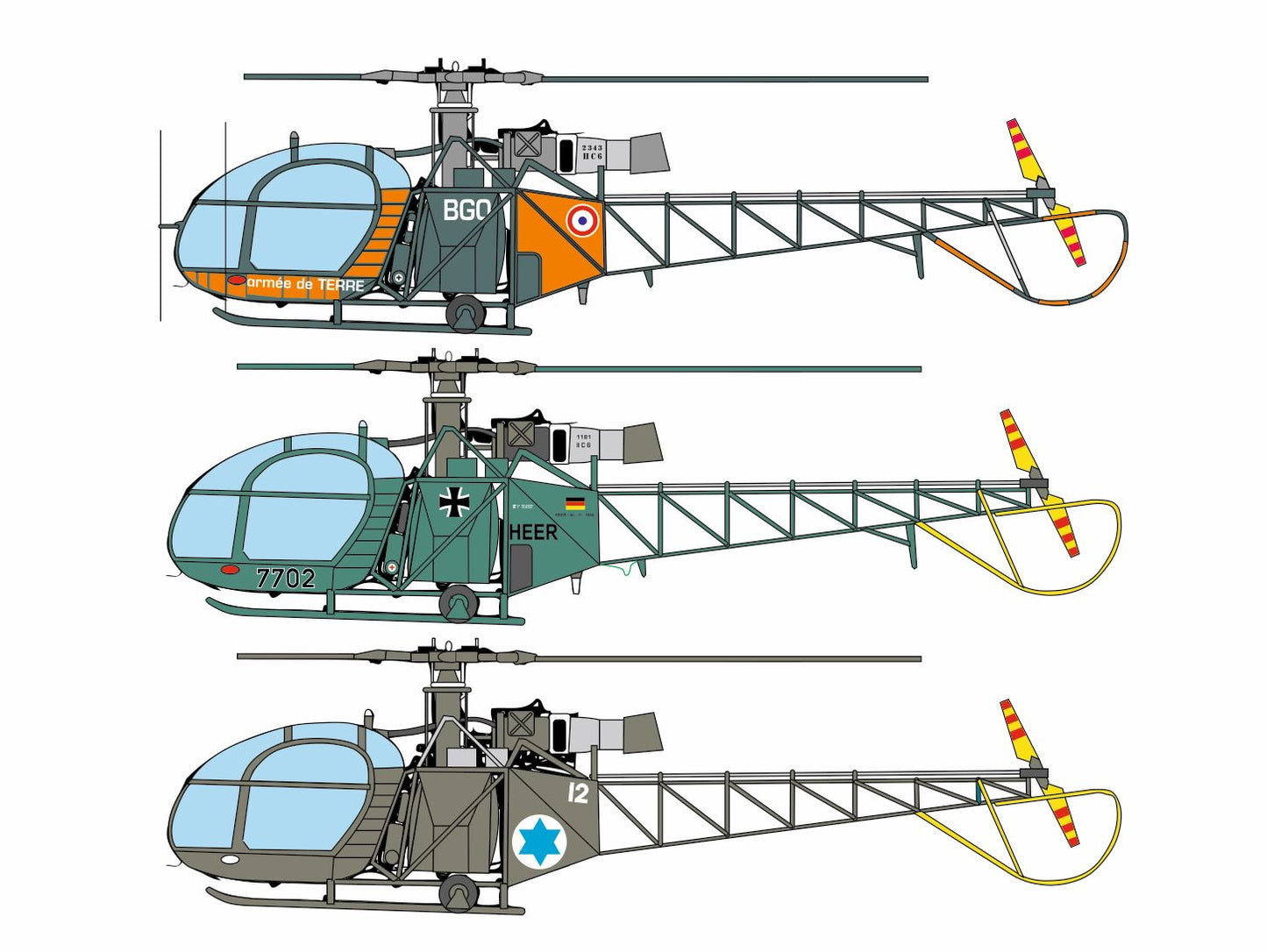 Brengun BRS72024 1:72 Aerospatiale  SA 318C Alouette II