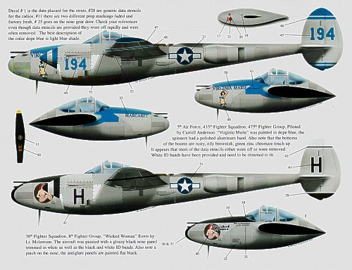 Bombshell 32-BS-006 1:32 Lockheed P-38J Lightning Wicked Women Part 2