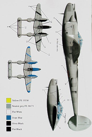 Bombshell 32-BS-006 1:32 Lockheed P-38J Lightning Wicked Women Part 2