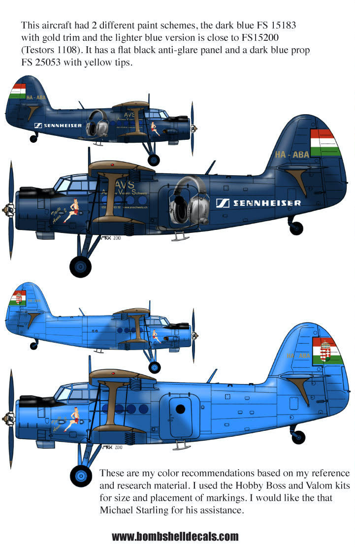 Bombshell 48-BS-017 1:48 Antonov An-2 'Colt' Warsaw Pact Girls Gone Wild
