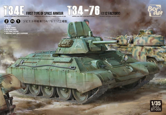 Border Models BT-009 1:35 Soviet T-34E (First Type of Spaced Armour) T-34/76 (112 Factory) (2 in 1)