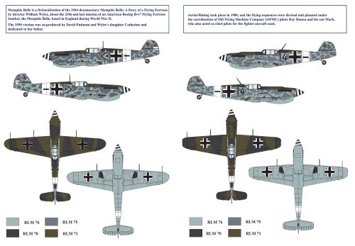 Attittude Aviation BUC-32008 1:32 Hispano HA-1112 'Memphis Belle Movie' Decal Sheet