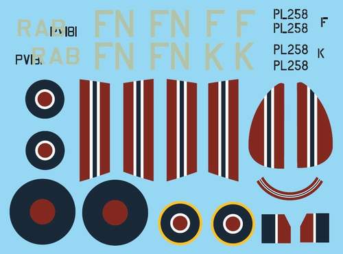 Attittude Aviation BUC-48001 1:48 Supermarine Spitfire Mk.IXe Royal Norwegian Air Force WWII Decals