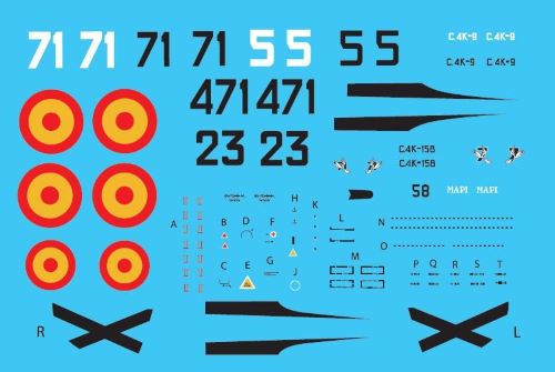 Attittude Aviation BUC-72002 1:72 Hispano HA-1112 M1L 'Spanish Air Force' Decal Sheet