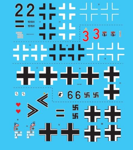 Attittude Aviation BUC-72004 1:72 Messerschmitt Bf-109/HA-1112 1990s Airshow Star Decals