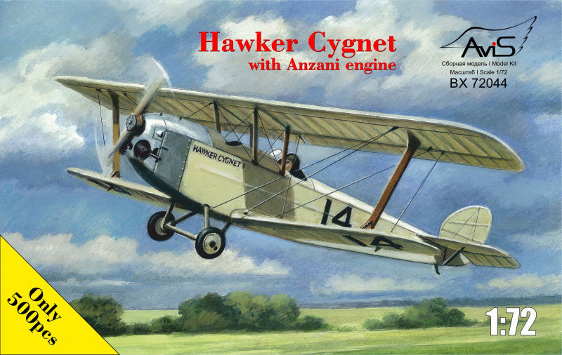 Avis BX72044 1:72 Hawker Cygnet with Anzani Engine