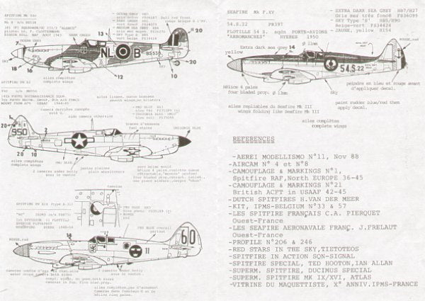 Colorado 48014 1:48 Exotic Supermarine Spitfire.