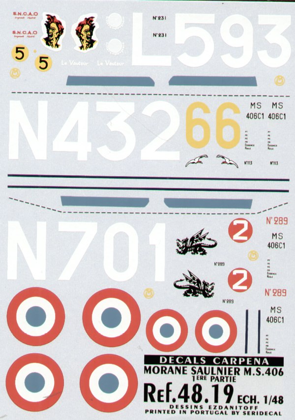 Colorado 48019 1:48 Morane-Saulnier MS.406C1 Part 1.