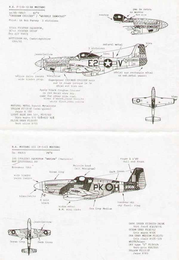Colorado decals 48.24 1:48 P-51 Mustang