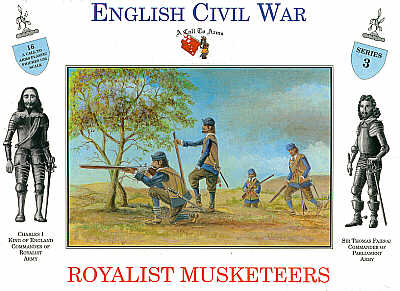 A Call To Arms 3203 1:32 Royalist Musketeers 16 figures