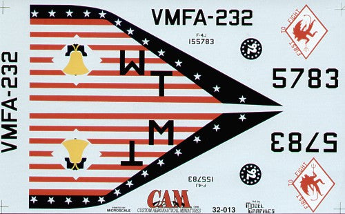 Cam Decals 32013 1:32 McDonnell F-4J Phantom VMFA-232 WT/ Red Devils Bi-Centennial