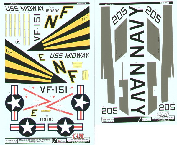 Cam Decals 32046 1:32 McDonnell F-4S Phantom