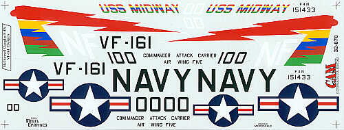 CAM 32070 1:32 McDonnell F-4B Phantom 151433 NF/100 VF-161 Chargers CAG USS Midway 1977