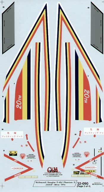 Cam Decals 32090 1:32 Phar East McDonnell F-4EJ Phantom