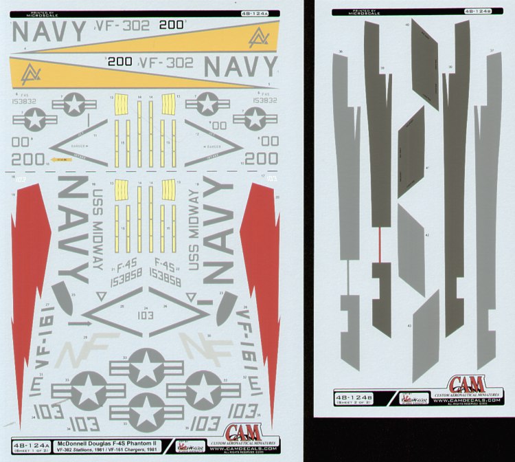 Cam Decals 48124 1:48 McDonnell F-4S Phantoms