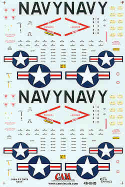 Cam Decals 48ONDMD 1:48 Hi-Viz National Insignia & Data Stencilling for 2 x U.S. Navy McDonnell F-4B Phantom