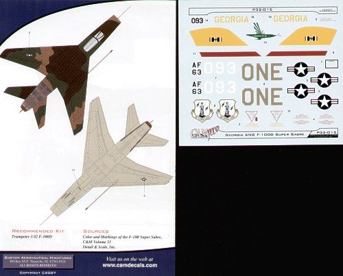 CAM PRO P32-015 1:32 North-American F-100D Super Sabre