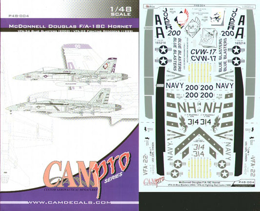 CAM PRO P48-004 1:48 McDonnell-Douglas F/A-18C Hornets