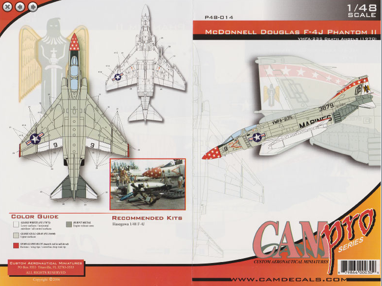 CAM PRO P48-014 1:48 McDonnell F-4J Phantom II VMFA-235