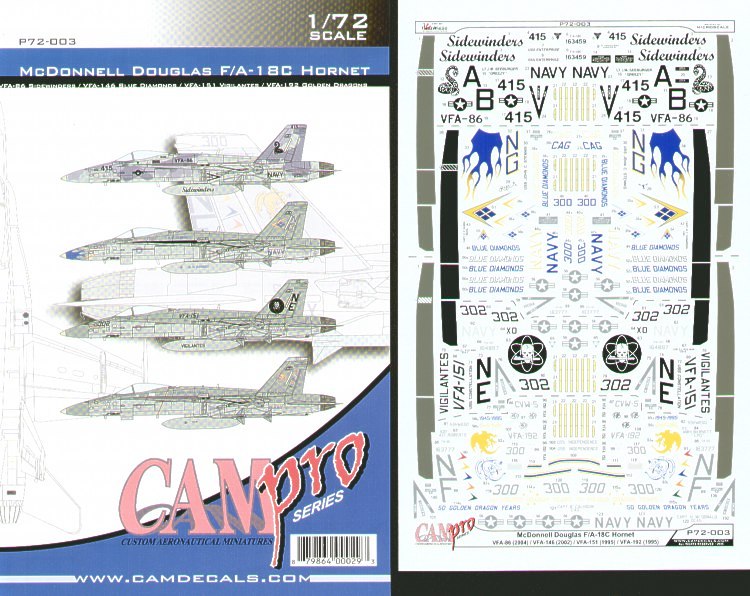 CAM PRO P72-003 1:72 McDonnell-Douglas F/A-18C
