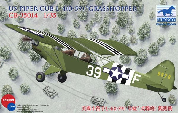 Bronco Models CB35014 1:35 Piper L-4H Cub 'Grasshopper'