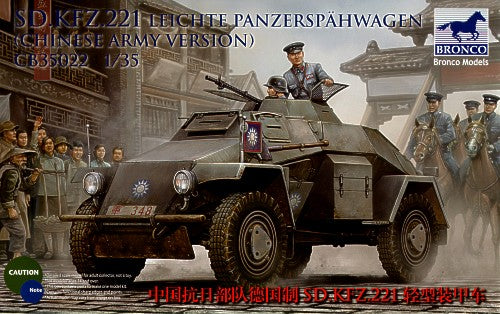 Bronco Models CB35022 1:35 German Sd.Kfz.221 Armoured Car (Chinese Version)