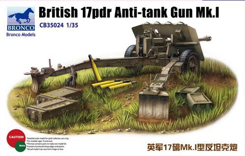 Bronco Models CB35024 1:35 British 17pdr Anti-tank gun Mk.I