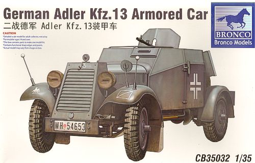 Bronco Models CB35032 1:35 German Adler Kfz.13 Armoured Car