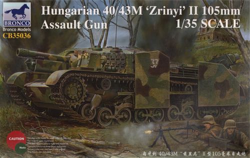 Bronco Models CB35036 1:35 Hungarian 40/43M 'Zrinyi'II 105mm Assault Gun