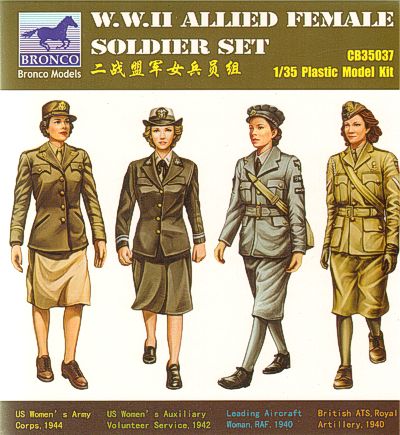 Bronco Models CB35037 1:35 WWII Allied Female Figure Set