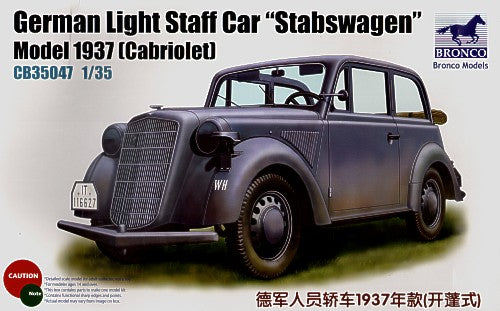 Bronco Models CB35047 1:35 1937 Opel Light Staff 'Stabswagen' Cabriolet