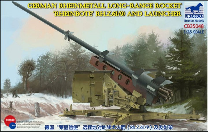 Bronco Models CB35048 1:35 German Rheinmetall Long-Range Rocket Rheinbote (Rh.Z.61/9) & Launcher