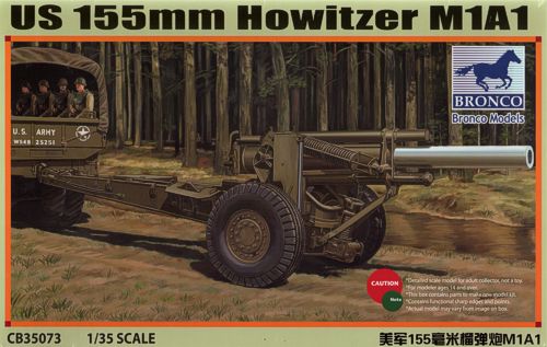 Bronco Models CB35073 1:35 155mm Howitzer M1A1 (WWII)