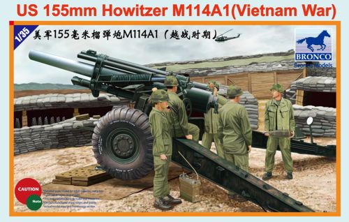 Bronco Models CB35102 1:35 U.S. 155mm Howitzer M114A1 (Vietnam War)